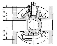 電動(dòng)調(diào)節(jié)球閥結(jié)構(gòu)示意圖